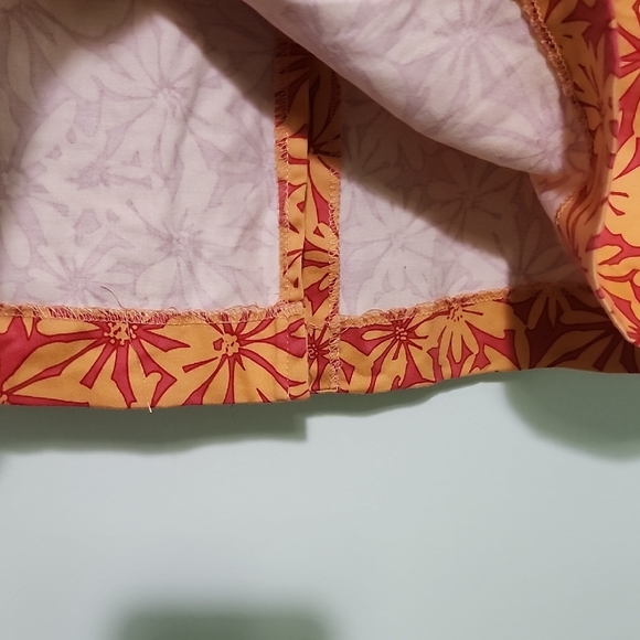 Norton McNaughton Red and Orange Floral Pencil Skirt - Picture 3 of 5